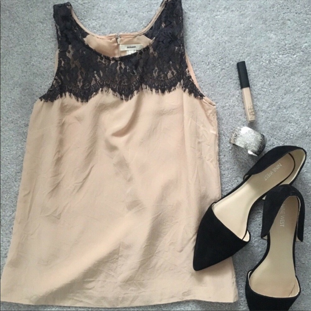 🛍3/$30 J.Crew lace & Silk tank